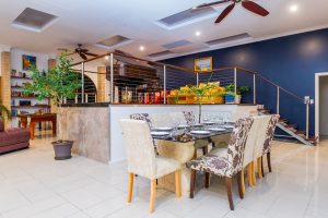 Dining area near Baby Grand Piano