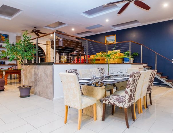 Dining area near Baby Grand Piano